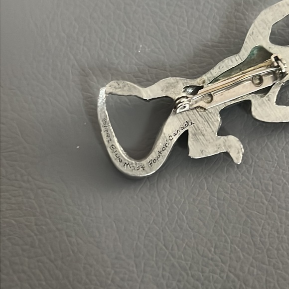 Blue Mist Pewter Lizard Gecko Brooch Pin Vintage - Picture 4 of 7